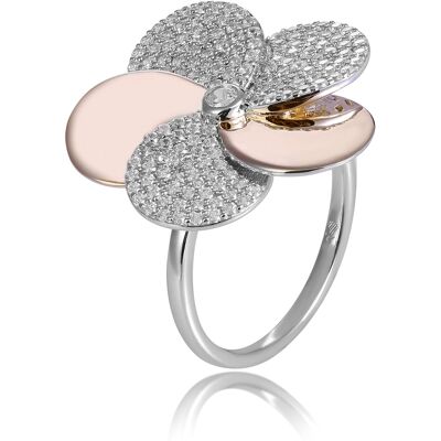 Orphelia Damen-Ring Sterling-Silber 925 – Silber/Rosé ZR-7452 Silber und Roségold K Orphelia Damen-Ring Sterling-Silber 925 – Silber/Rosé ZR-7452 Silber und Roségold K