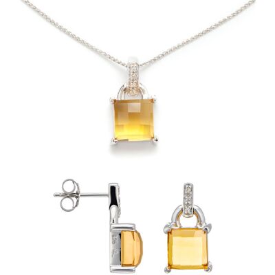 Orphelia Damen 925 Sterling Silber Set: Kettenanhänger + Ohrringe - Silber SET-5982 Silber Einheitsgröße Orphelia Damen 925 Sterling Silber Set: Kettenanhänger + Ohrringe - Silber SET-5982 Silber Einheitsgröße