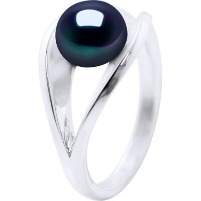 Ateliers Saint Germain Ring echte Süßwasser-Zuchtperle Bonton 8-9 mm Schwarz NICHT Ateliers Saint Germain Ring echte Süßwasser-Zuchtperle Bonton 8-9 mm Schwarz NICHT
