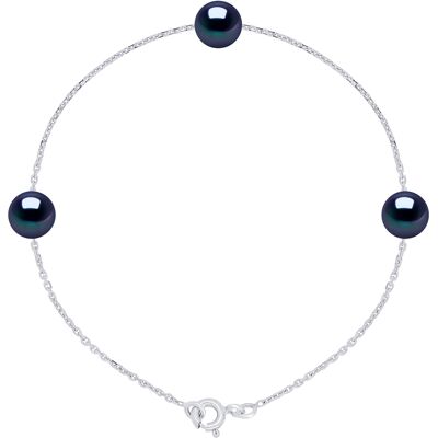 Ateliers Saint Germain Armband 3 echte Süßwasser-Zuchtperlen rund 7-8 mm Silber Einheitsgröße Ateliers Saint Germain Armband 3 echte Süßwasser-Zuchtperlen rund 7-8 mm Silber Einheitsgröße