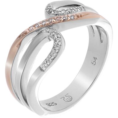 Orphelia Damen-Ring Sterling-Silber 925 – Silber/Rosé ZR-7230 Silber und Roségold NICHT Orphelia Damen-Ring Sterling-Silber 925 – Silber/Rosé ZR-7230 Silber und Roségold NICHT