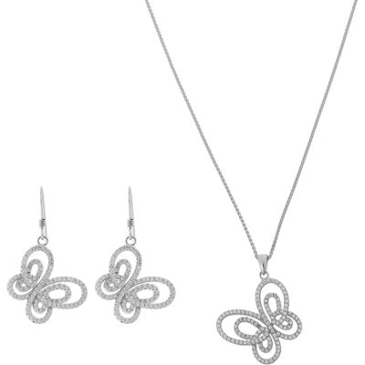 Orphelia Damen 925 Sterling Silber Set: Kettenanhänger + Ohrringe - Silber SET-5264 Silber Einheitsgröße Orphelia Damen 925 Sterling Silber Set: Kettenanhänger + Ohrringe - Silber SET-5264 Silber Einheitsgröße