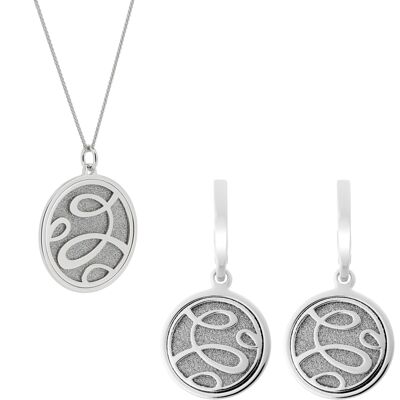 Orphelia 'Serena' Damen 925 Sterling Silber Set: Kettenanhänger + Ohrringe - Silber SET-7096 Silber Einheitsgröße Orphelia 'Serena' Damen 925 Sterling Silber Set: Kettenanhänger + Ohrringe - Silber SET-7096 Silber Einheitsgröße