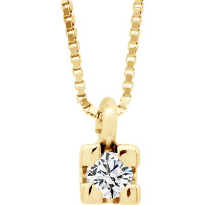DIADEMA - Halskette mit Diamanten - venezianische Kette aus Gelbgold Weiß Einheitsgröße DIADEMA - Halskette mit Diamanten - venezianische Kette aus Gelbgold Weiß Einheitsgröße