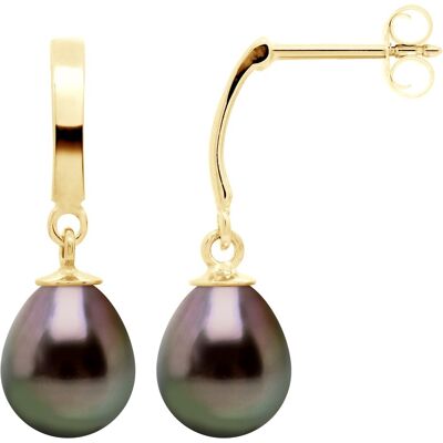 Ateliers Saint Germain Ohrringe Prestige Artikuliert aus Gelbgold 375 und echten Tahiti-Zuchtperlen 8-9 mm Gelb Einheitsgröße Ateliers Saint Germain Ohrringe Prestige Artikuliert aus Gelbgold 375 und echten Tahiti-Zuchtperlen 8-9 mm Gelb Einheitsgröße