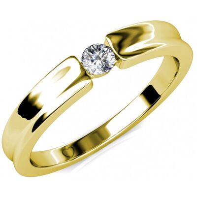 MYC Paris Simplicity Ring - Gold und Kristall Weiß & Gold Q MYC Paris Simplicity Ring - Gold und Kristall Weiß & Gold Q