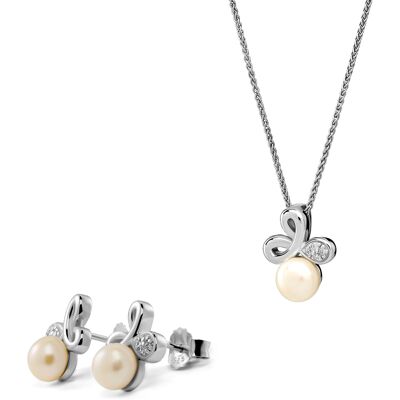 Orphelia 'Elisabeth' Damen 925 Sterling Silber Set: Kettenanhänger + Ohrringe - Silber SET-7511 Silber Einheitsgröße Orphelia 'Elisabeth' Damen 925 Sterling Silber Set: Kettenanhänger + Ohrringe - Silber SET-7511 Silber Einheitsgröße