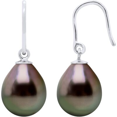 DIADEMA - Ohrringe - Silber und echte Tahiti-Perlen Natürlich Einheitsgröße DIADEMA - Ohrringe - Silber und echte Tahiti-Perlen Natürlich Einheitsgröße