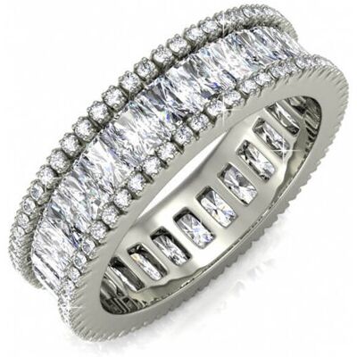 MYC Paris Glamour Lock Ring - Silber und Kristall Weißsilber Q MYC Paris Glamour Lock Ring - Silber und Kristall Weißsilber Q