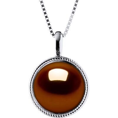 Diadema AURA Halskette Süßwasserperle 9-10 mm Schokolade 925 Schokolade Einheitsgröße Diadema AURA Halskette Süßwasserperle 9-10 mm Schokolade 925 Schokolade Einheitsgröße