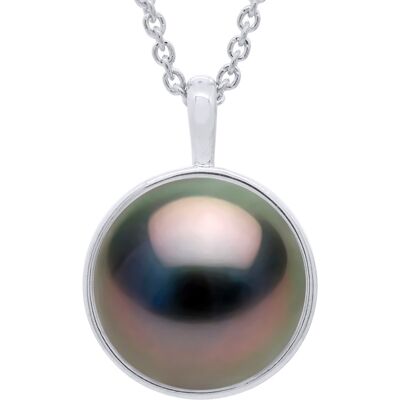 Ateliers Saint Germain Halskette mit Perlenanhänger aus Gelbgold, umgeben mit Diamanten – echte Tahiti-Zuchtperle, rund 10–11 mm Weiß Einheitsgröße Ateliers Saint Germain Halskette mit Perlenanhänger aus Gelbgold, umgeben mit Diamanten – echte Tahiti-Zuchtperle, rund 10–11 mm Weiß Einheitsgröße