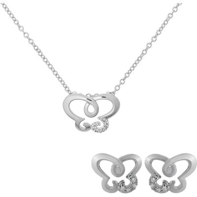 Orphelia 'Joya' Damen 925 Sterling Silber Set: Kettenanhänger + Ohrringe - Silber SET-7088 Silber Einheitsgröße Orphelia 'Joya' Damen 925 Sterling Silber Set: Kettenanhänger + Ohrringe - Silber SET-7088 Silber Einheitsgröße