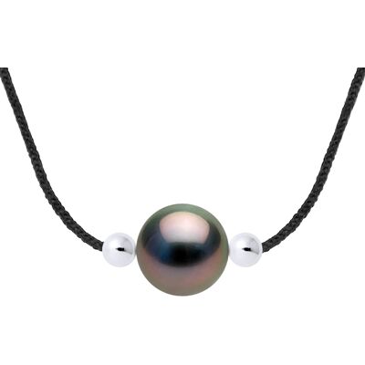 DIADEMA - Halskette Schwarzes Nylon - Tahiti-Perle Natürlich Einheitsgröße DIADEMA - Halskette Schwarzes Nylon - Tahiti-Perle Natürlich Einheitsgröße