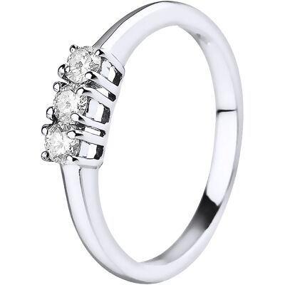 DIADEMA - Ring - Trilogie Diamant - Weißgold Weiß K DIADEMA - Ring - Trilogie Diamant - Weißgold Weiß K