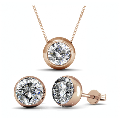 MYC Paris Kopie des Mond-Sets - Rose Gold und Kristall Weiß- und Roségold Einheitsgröße MYC Paris Kopie des Mond-Sets - Rose Gold und Kristall Weiß- und Roségold Einheitsgröße