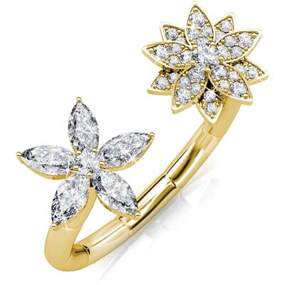 MYC Paris Fraternal Bloom Ring - Gold und Kristall Gold NICHT MYC Paris Fraternal Bloom Ring - Gold und Kristall Gold NICHT