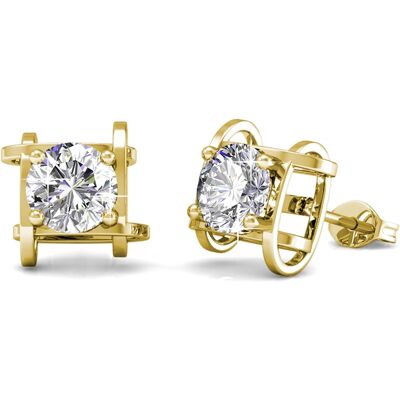 MYC Paris Roxy Ohrringe - Gold und Kristall Gold Einheitsgröße MYC Paris Roxy Ohrringe - Gold und Kristall Gold Einheitsgröße