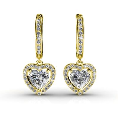 MYC Paris Only Love Ohrringe - Gold und Kristall Gold Einheitsgröße MYC Paris Only Love Ohrringe - Gold und Kristall Gold Einheitsgröße