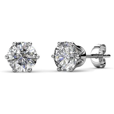 MYC Paris Solitaire S Ohrringe - Silber und Kristall Silber Einheitsgröße MYC Paris Solitaire S Ohrringe - Silber und Kristall Silber Einheitsgröße