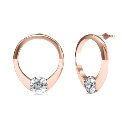 MYC Paris Mini-Ring-Ohrringe - Roségold und Kristall Roségold Einheitsgröße MYC Paris Mini-Ring-Ohrringe - Roségold und Kristall Roségold Einheitsgröße