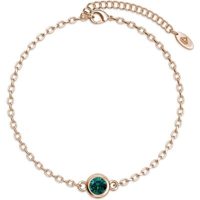 MYC Paris Geburtsstein-Armbänder - Roségold und Dunkelgrün Roségold Einheitsgröße MYC Paris Geburtsstein-Armbänder - Roségold und Dunkelgrün Roségold Einheitsgröße