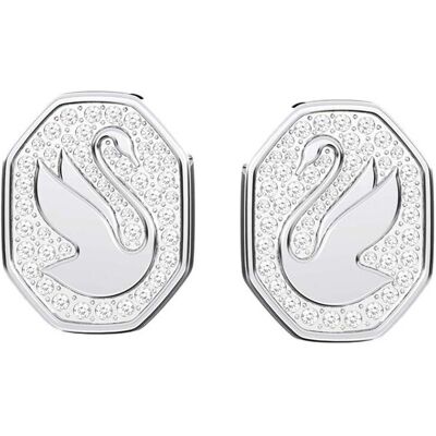 Swarovski Schwanen-Knopfohrringe für Damen 5621097 Silber Einheitsgröße Swarovski Schwanen-Knopfohrringe für Damen 5621097 Silber Einheitsgröße