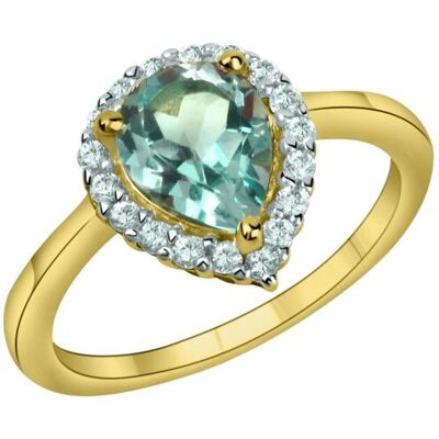 Fascination by Ellen K. Ring 585/- Gelbgold bicolor Blautopas + Weißtopas Mehrfarben L 1/2 Fascination by Ellen K. Ring 585/- Gelbgold bicolor Blautopas + Weißtopas Mehrfarben L 1/2