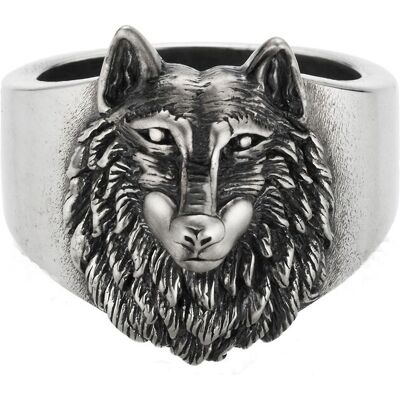 cai Ring 925/- Sterling Silber oxidiert Wolf Europa Silber V 1/2 cai Ring 925/- Sterling Silber oxidiert Wolf Europa Silber V 1/2