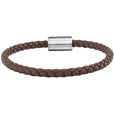 cai Armband Leder olivenblattgegerbt braun Stahl Braun Einheitsgröße cai Armband Leder olivenblattgegerbt braun Stahl Braun Einheitsgröße