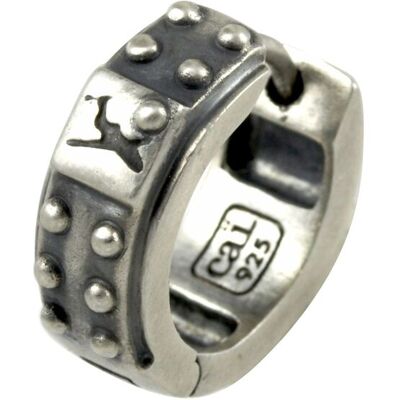 cai Single Creole 925 Silber rhodiniert matt oxidiert Silber Einheitsgröße cai Single Creole 925 Silber rhodiniert matt oxidiert Silber Einheitsgröße