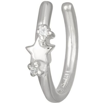 cai Ear Cuff 925 Sterling Silber rhodiniert Stern Zirkonia Silber Einheitsgröße cai Ear Cuff 925 Sterling Silber rhodiniert Stern Zirkonia Silber Einheitsgröße