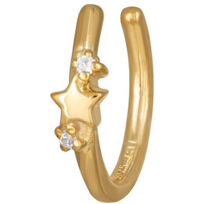 cai Ear Cuff 925 Sterling Silber gelb vergoldet Stern Zirkonia Gold Einheitsgröße cai Ear Cuff 925 Sterling Silber gelb vergoldet Stern Zirkonia Gold Einheitsgröße