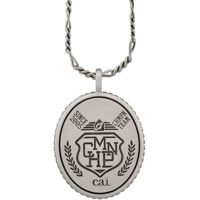 cai Anhänger mit Kette 925/- Silber satiniert oxidiert Champion Wappen Silber Einheitsgröße cai Anhänger mit Kette 925/- Silber satiniert oxidiert Champion Wappen Silber Einheitsgröße
