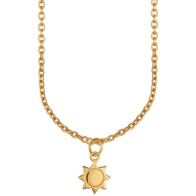 cai Anhänger mit Kette 925 Sterling Silber gelb vergoldet Sonne Gold Einheitsgröße cai Anhänger mit Kette 925 Sterling Silber gelb vergoldet Sonne Gold Einheitsgröße