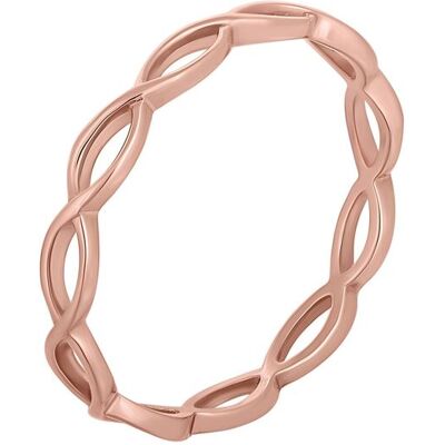cai Ring 925/- Sterling Silber rosévergoldet Cut Outs Stacking Roségold O 1/2 cai Ring 925/- Sterling Silber rosévergoldet Cut Outs Stacking Roségold O 1/2