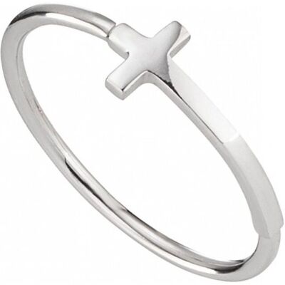 cai Ring 925/- Sterling Silber rhodiniert Kreuz Silber L 1/2 cai Ring 925/- Sterling Silber rhodiniert Kreuz Silber L 1/2
