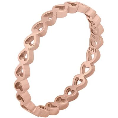 cai Ring 925/- Sterling Silber rosévergoldet Herz Stacking Roségold O 1/2 cai Ring 925/- Sterling Silber rosévergoldet Herz Stacking Roségold O 1/2