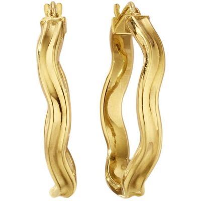 Fascination by Ellen K. Creolen 375/- Gelbgold glanz Wellen Gold Einheitsgröße Fascination by Ellen K. Creolen 375/- Gelbgold glanz Wellen Gold Einheitsgröße