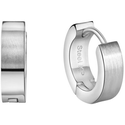Zeeme Stainless Steel Klappcreolen Edelstahl Ø 13mm matt Silber Einheitsgröße Zeeme Stainless Steel Klappcreolen Edelstahl Ø 13mm matt Silber Einheitsgröße