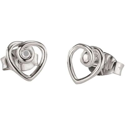 cai Ohrstecker 925/- Sterling Silber rhodiniert Zirkonia Silber Einheitsgröße cai Ohrstecker 925/- Sterling Silber rhodiniert Zirkonia Silber Einheitsgröße