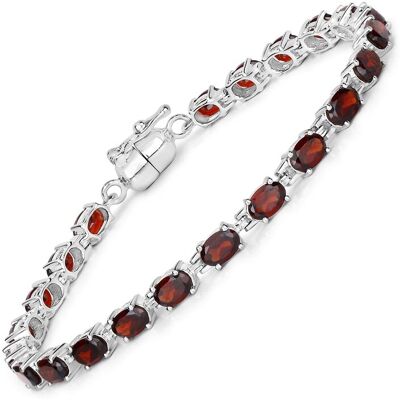 Vira Jewels Armband 925-Sterling Silber rhodiniert Granat oval Silber Einheitsgröße Vira Jewels Armband 925-Sterling Silber rhodiniert Granat oval Silber Einheitsgröße