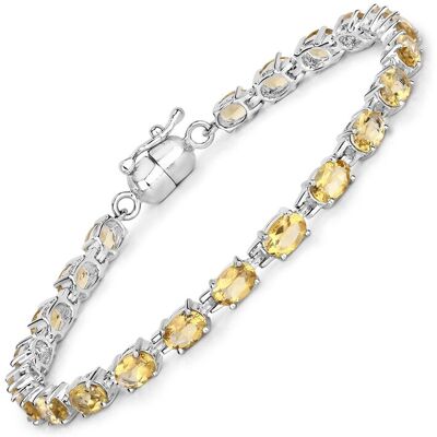 Vira Jewels Armband 925-Sterling Silber rhodiniert Citrin oval Silber Einheitsgröße Vira Jewels Armband 925-Sterling Silber rhodiniert Citrin oval Silber Einheitsgröße