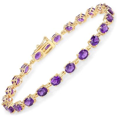 Vira Jewels Armband 925-Sterling Silber vergoldet Glänzend Amethyst lila Gold Einheitsgröße Vira Jewels Armband 925-Sterling Silber vergoldet Glänzend Amethyst lila Gold Einheitsgröße