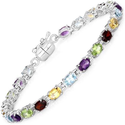 Vira Jewels Armband 925-Sterling Silber rhodiniert Multicolour oval Silber Einheitsgröße Vira Jewels Armband 925-Sterling Silber rhodiniert Multicolour oval Silber Einheitsgröße