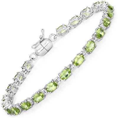 Vira Jewels Armband 925-Sterling Silber rhodiniert Peridot oval Silber Einheitsgröße Vira Jewels Armband 925-Sterling Silber rhodiniert Peridot oval Silber Einheitsgröße