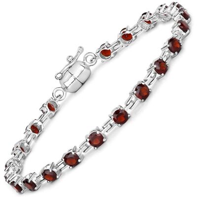 Vira Jewels Armband 925-Sterling Silber rhodiniert Granat rund Silber Einheitsgröße Vira Jewels Armband 925-Sterling Silber rhodiniert Granat rund Silber Einheitsgröße