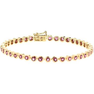 Vira Jewels Armband 925-Sterling Silber vergoldet Glänzend Rhodolith Gold Einheitsgröße Vira Jewels Armband 925-Sterling Silber vergoldet Glänzend Rhodolith Gold Einheitsgröße