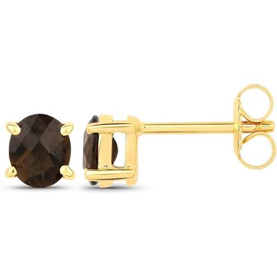 Vira Jewels Ohrstecker 925-Sterling Silber vergoldet Glänzend Rauchquartz Gold Einheitsgröße Vira Jewels Ohrstecker 925-Sterling Silber vergoldet Glänzend Rauchquartz Gold Einheitsgröße