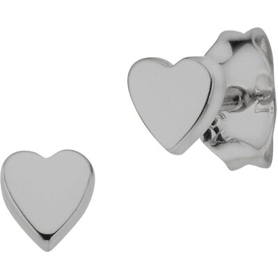 cai Ohrstecker 925/- Sterling Silber rhodiniert Herz Silber Einheitsgröße cai Ohrstecker 925/- Sterling Silber rhodiniert Herz Silber Einheitsgröße