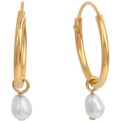 Zeeme Pearls Ohrringe Silber 925 vergoldet mit weißen Perlen 3x5mm Gold Einheitsgröße Zeeme Pearls Ohrringe Silber 925 vergoldet mit weißen Perlen 3x5mm Gold Einheitsgröße